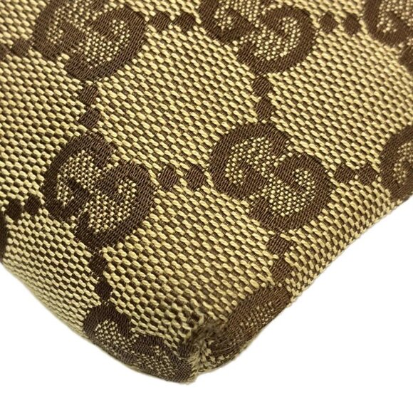 Auth GUCCI GG 28566 Light Brown Dark Brown Jacquard Leather - Bum Bag - Picture 4 of 9